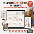 Barcelona Travel System Complete Trip Planner with Itinerary, Maps and Budget Guide