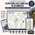 Lake Como Travel System Complete Trip Planner with Itinerary, Maps and Budget Guide