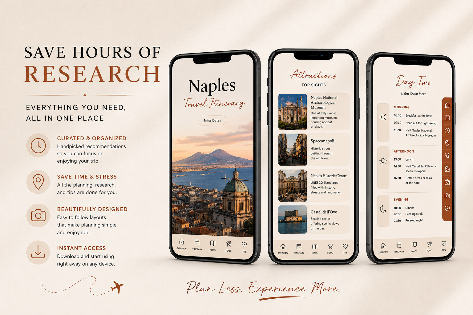 3 Day Naples Digital Travel Itinerary