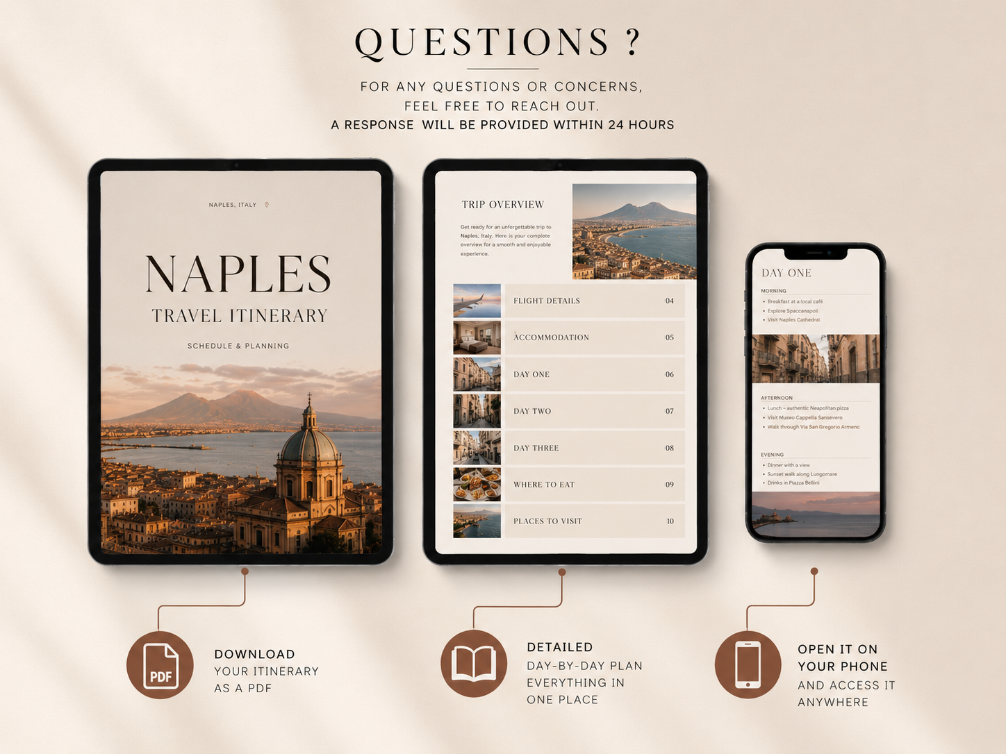 3 Day Naples Digital Travel Itinerary