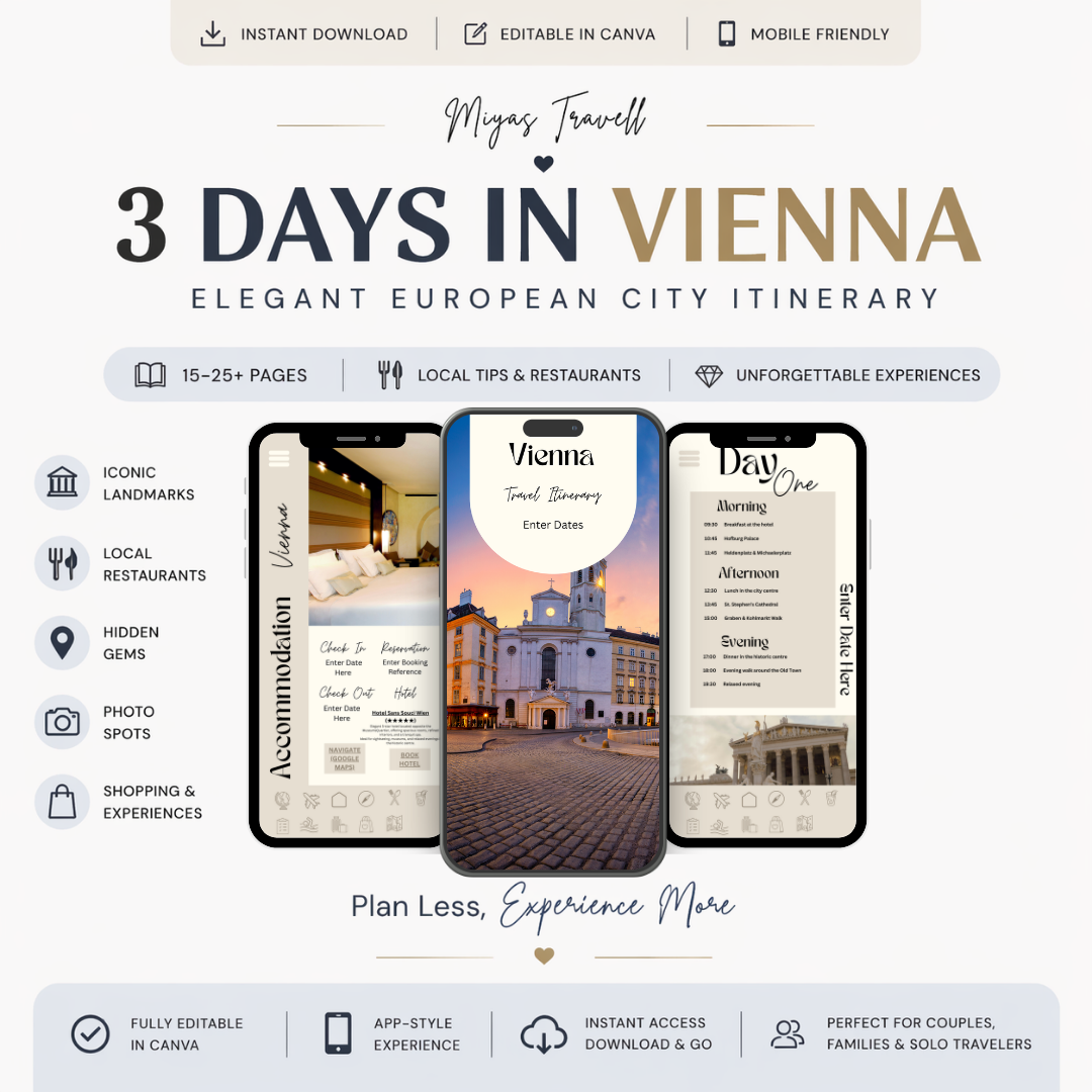 3 Day Vienna Digital Travel Itinerary