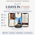 3 Days in Paris Digital Travel Itinerary