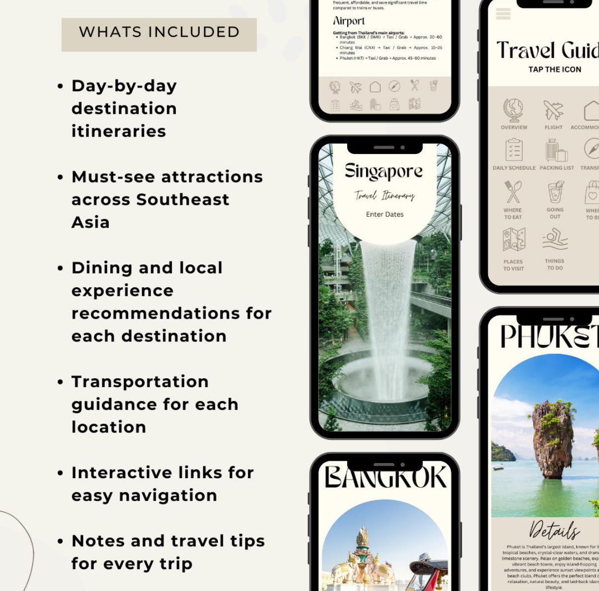 Southeast Asia Travel Itinerary Bundle