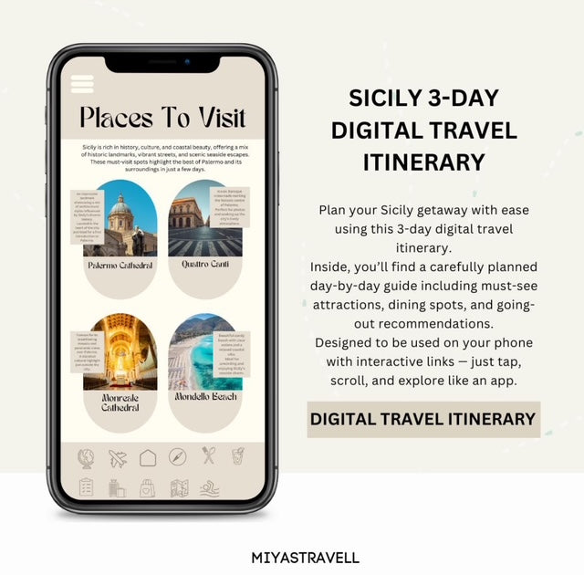 3 Day Sicily Digital Travel Itinerary