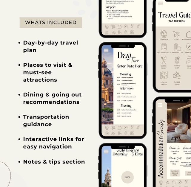 3 Day Sicily Digital Travel Itinerary