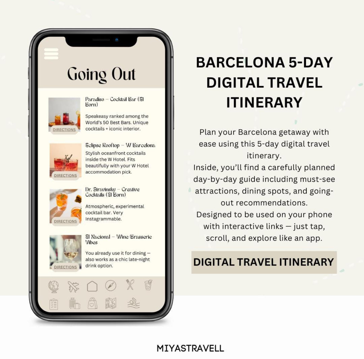 5 Day Barcelona Digital Travel Itinerary