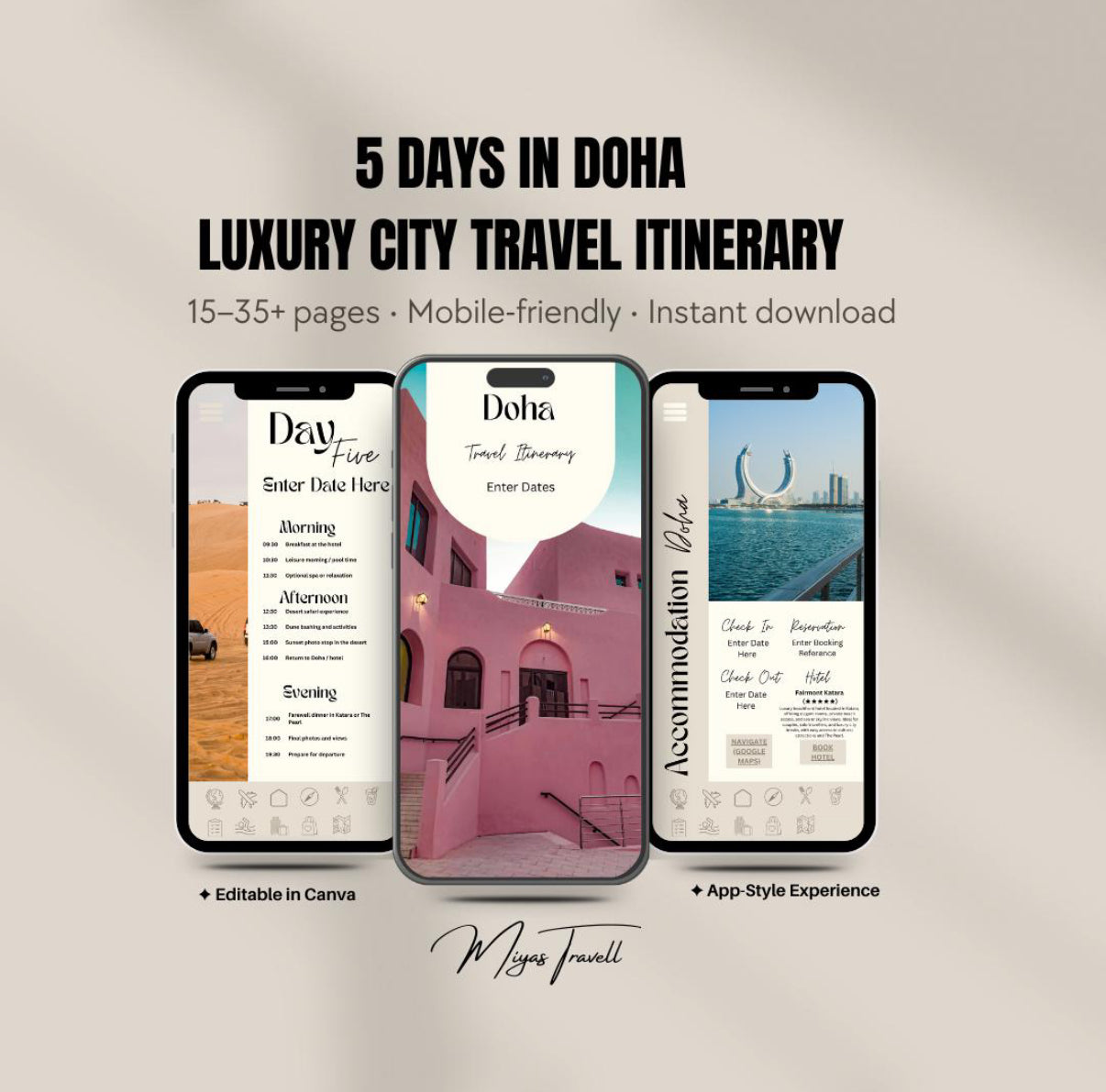 5 Day Doha Digital Travel Itinerary