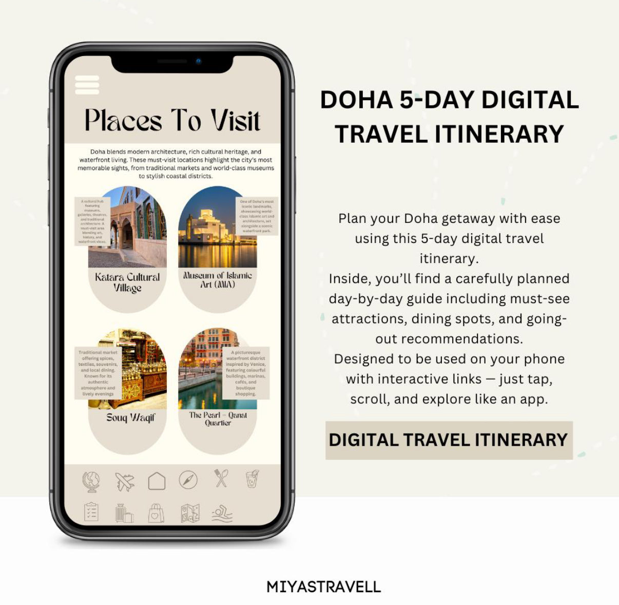 5 Day Doha Digital Travel Itinerary