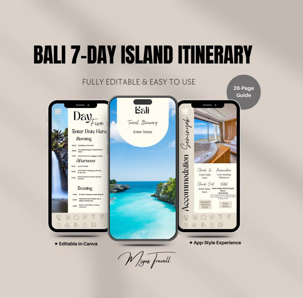 7 Day Bali Digital Travel Itinerary