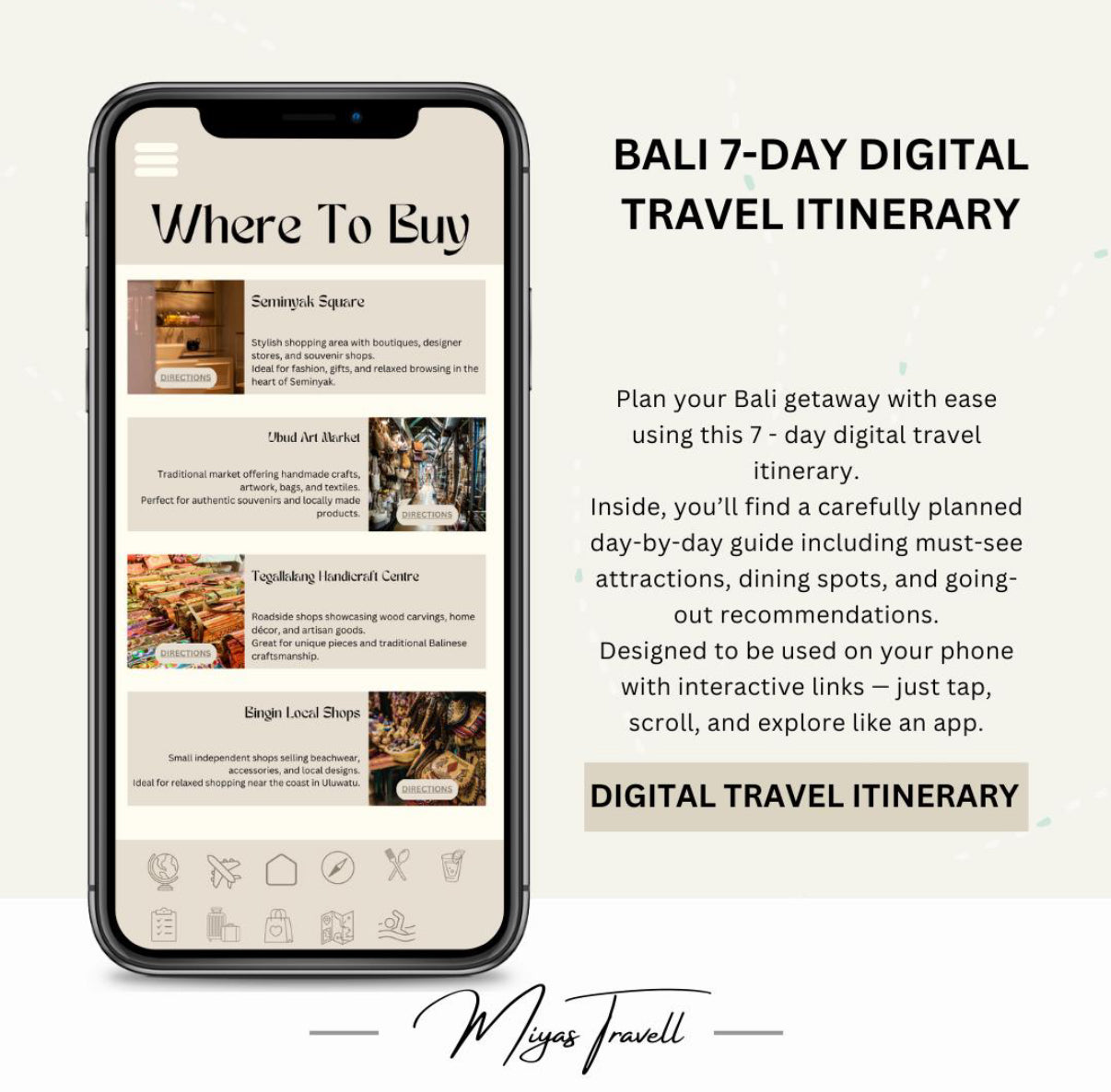 7 Day Bali Digital Travel Itinerary