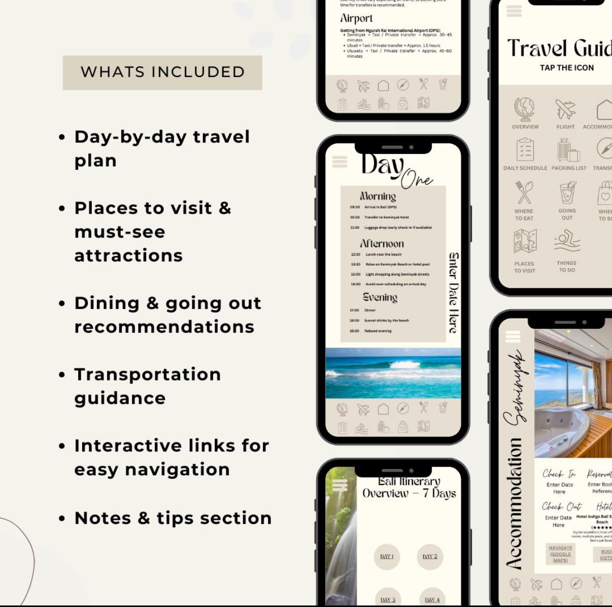 7 Day Bali Digital Travel Itinerary