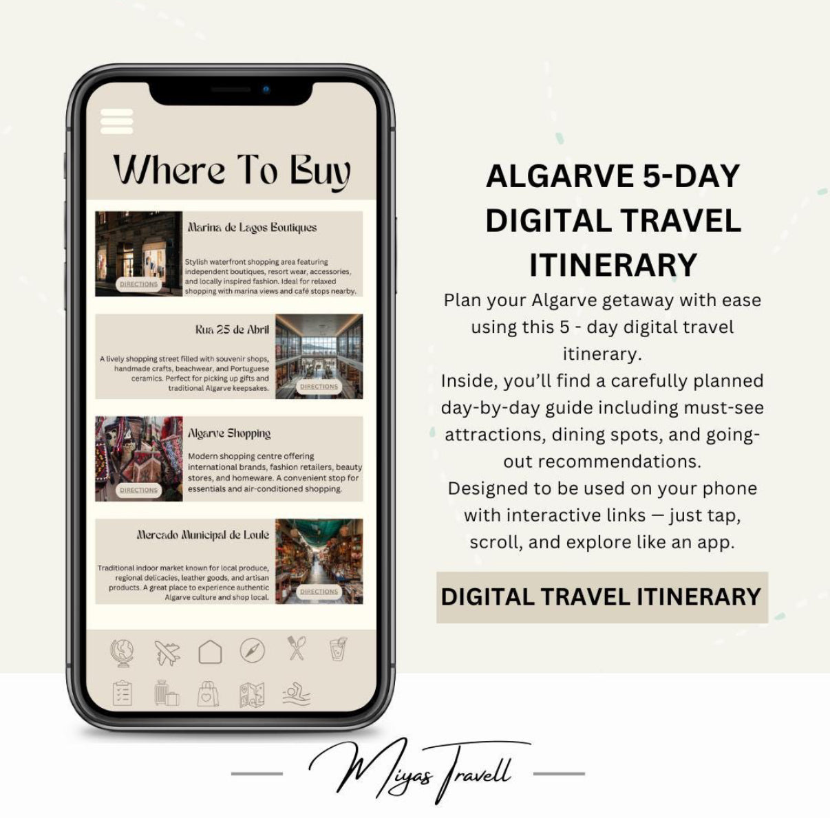 5 Day Algarve Digital Travel Itinerary