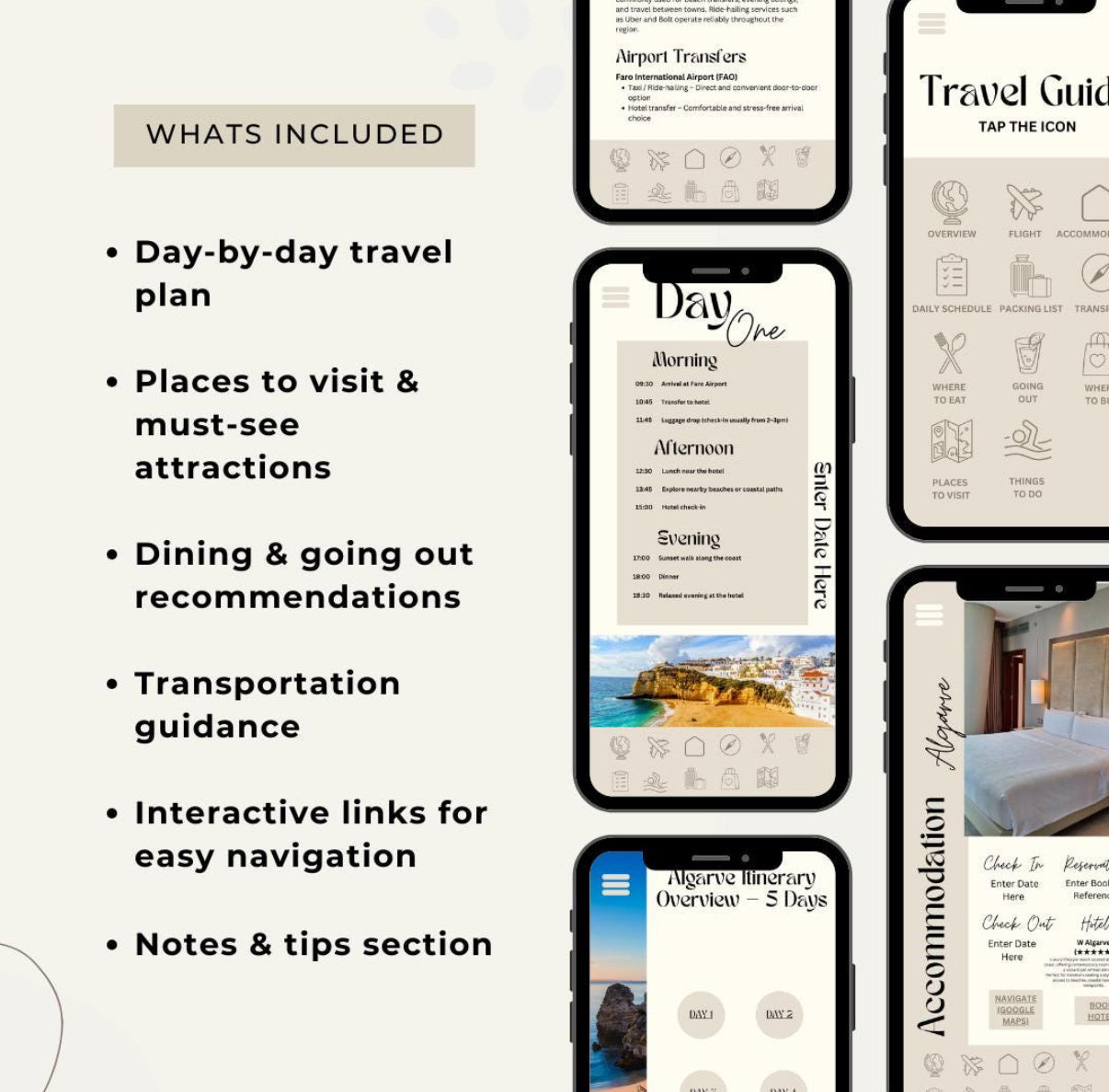 5 Day Algarve Digital Travel Itinerary