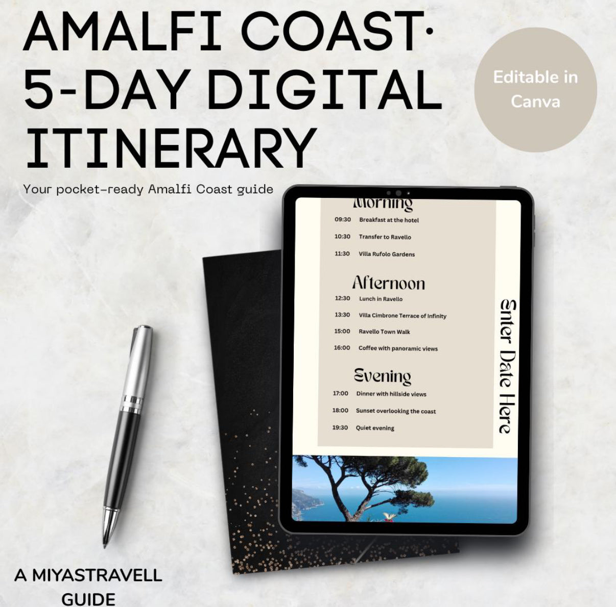 5 Day Amalfi Coast Digital Travel Itinerary