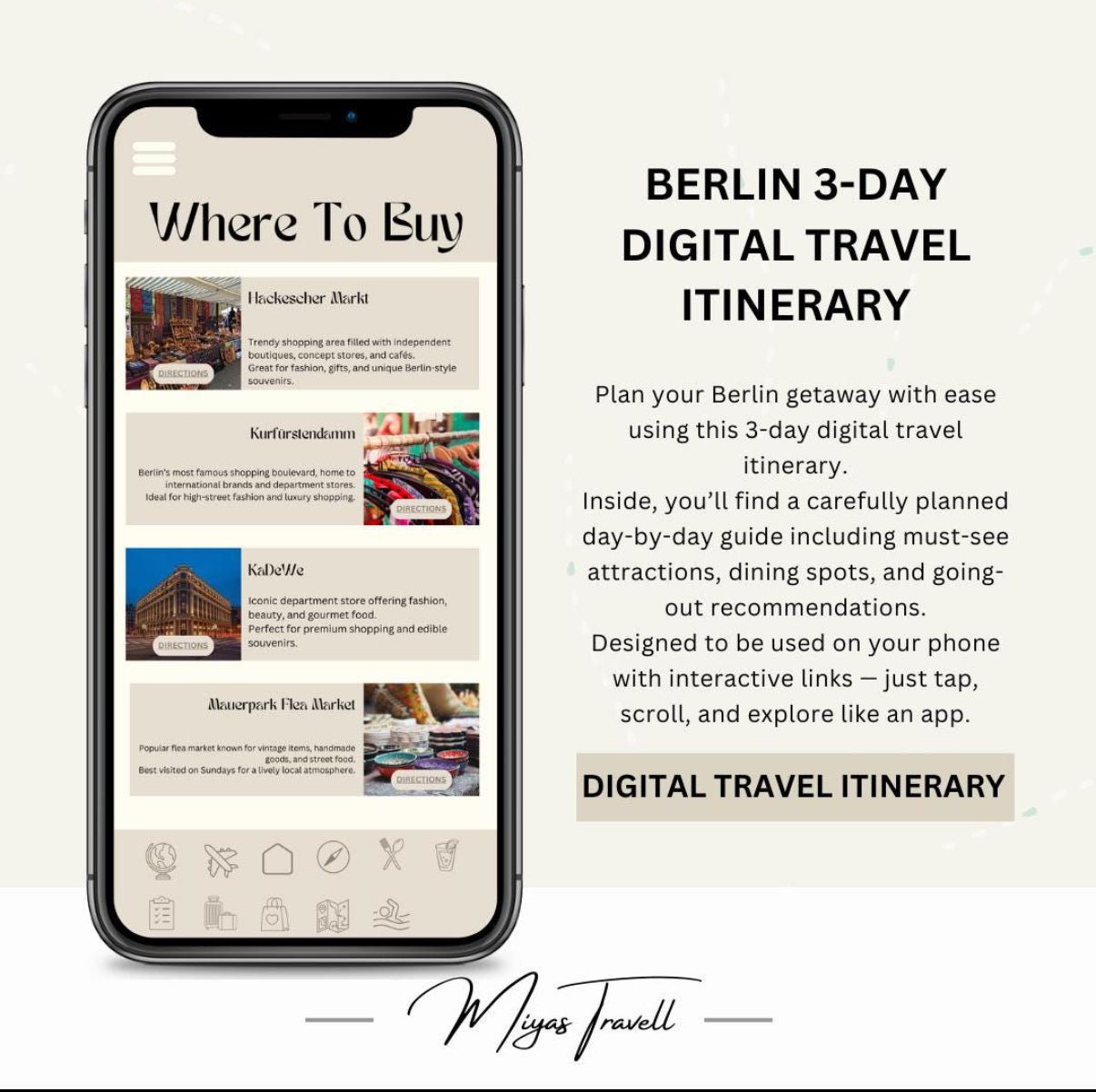 3 Day Berlin Digital Travel Itinerary