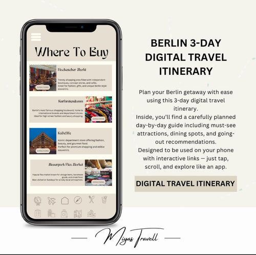 3 Day Berlin Digital Travel Itinerary