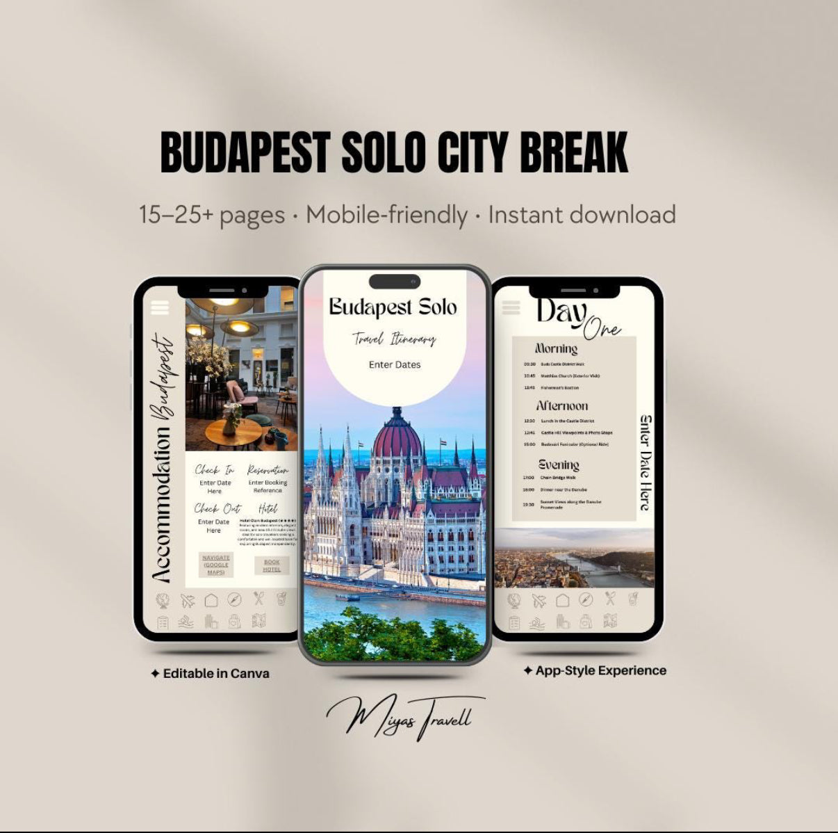 3 Day Budapest Solo Digital Travel Itinerary