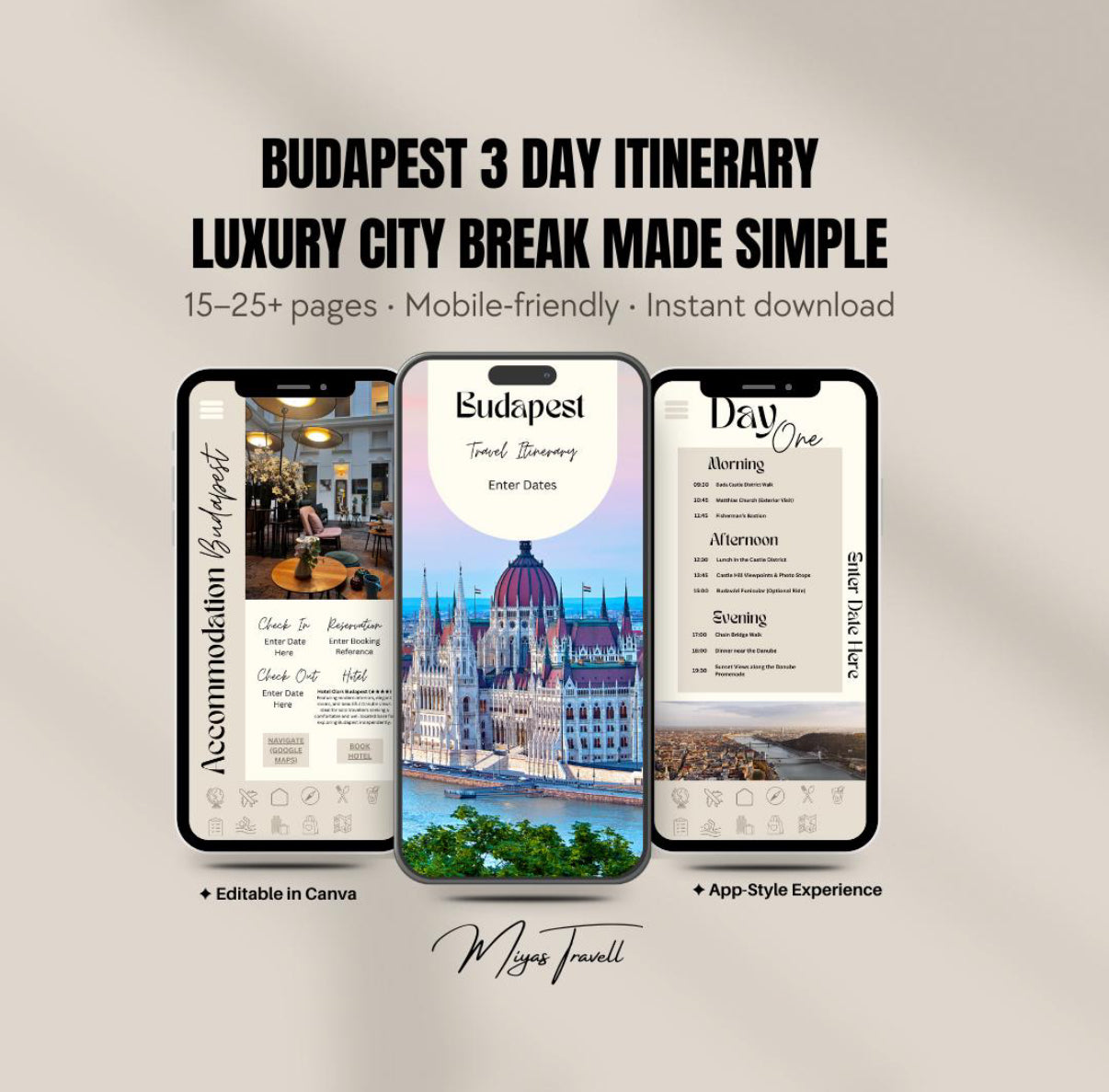 3 Day Budapest Digital Travel Itinerary