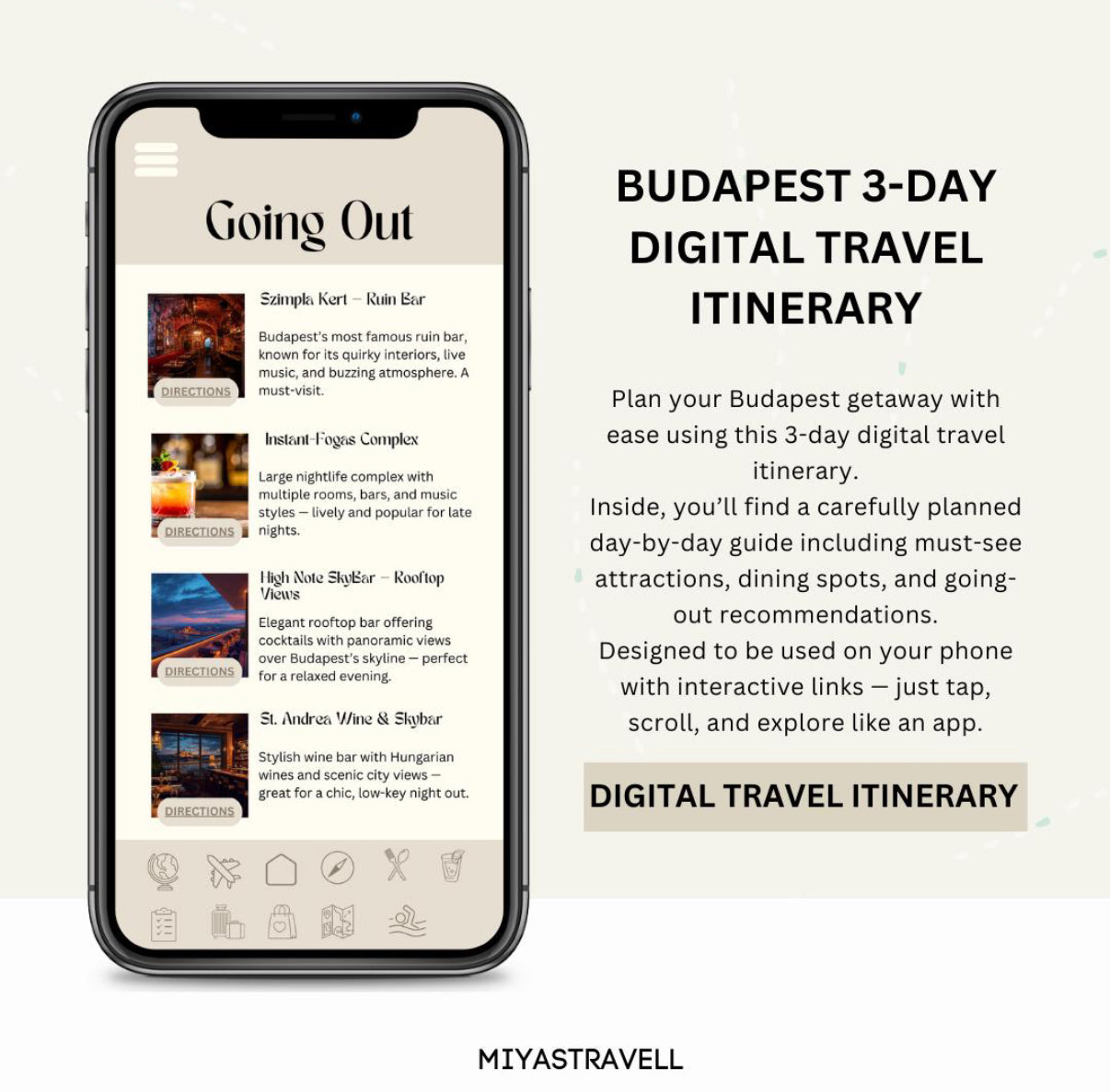 3 Day Budapest Digital Travel Itinerary