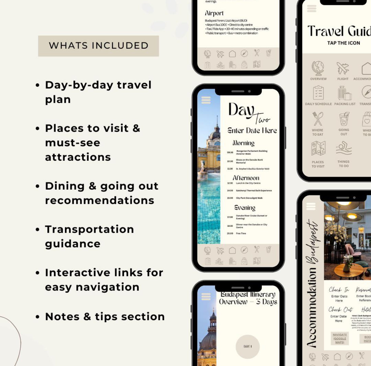 3 Day Budapest Digital Travel Itinerary