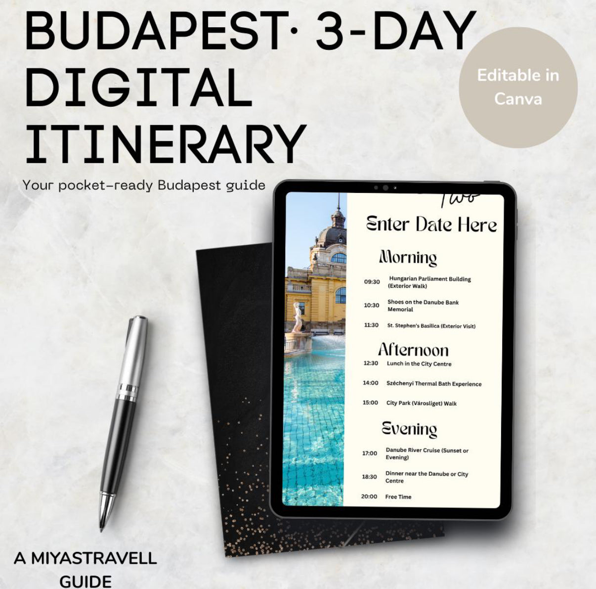 3 Day Budapest Digital Travel Itinerary