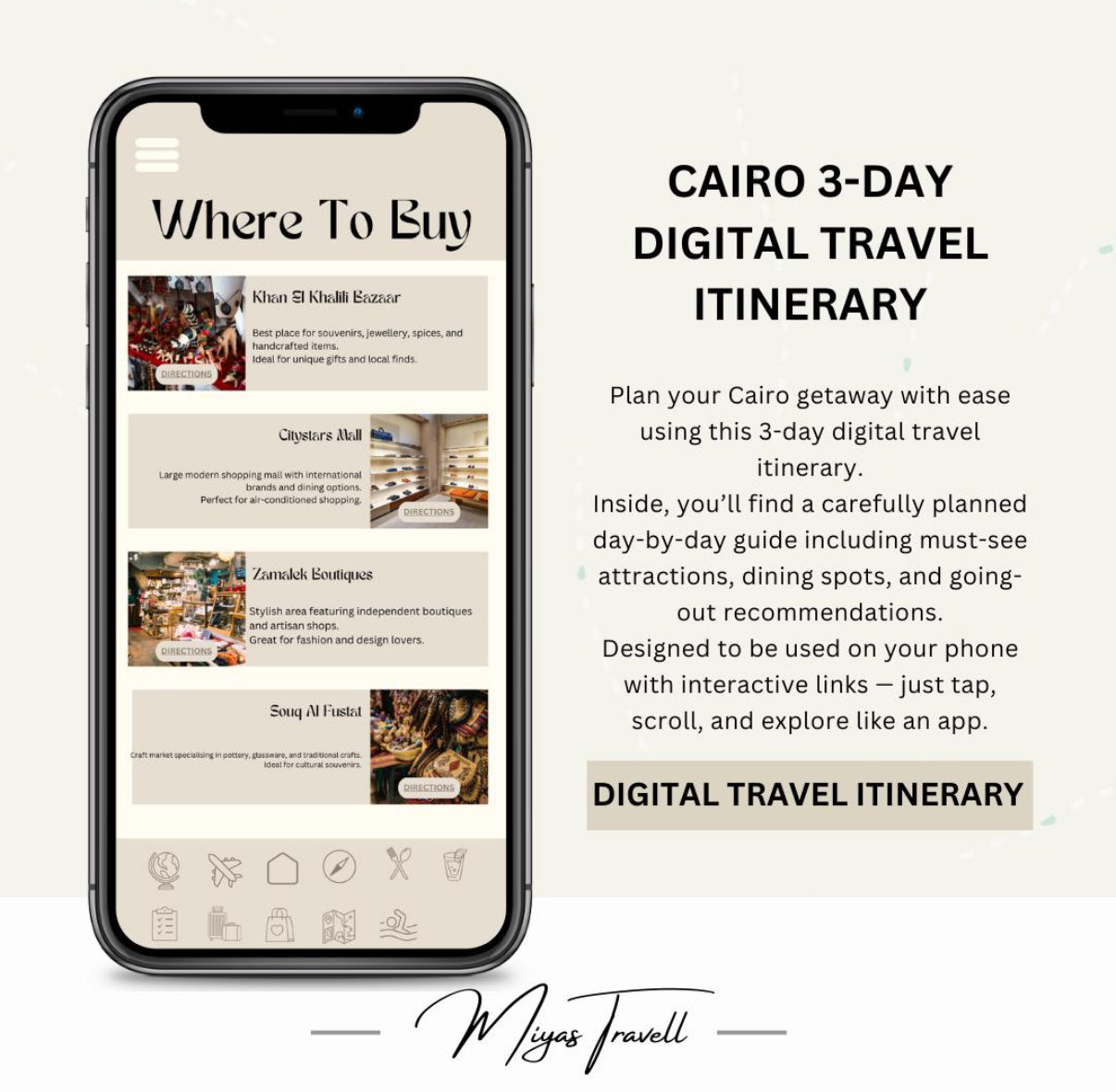 3 Day Cairo Digital Travel Itinerary