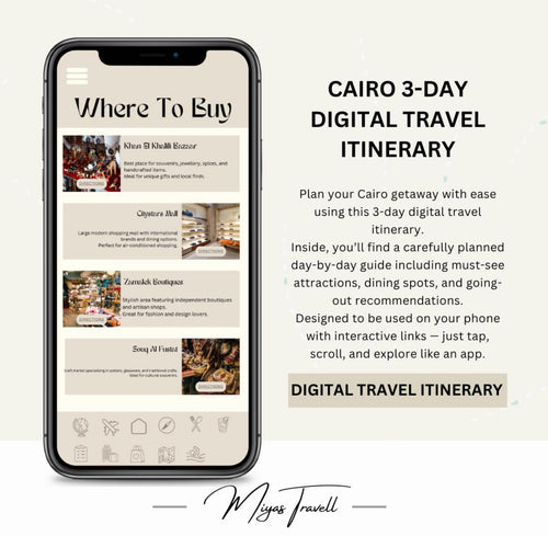 3 Day Cairo Digital Travel Itinerary