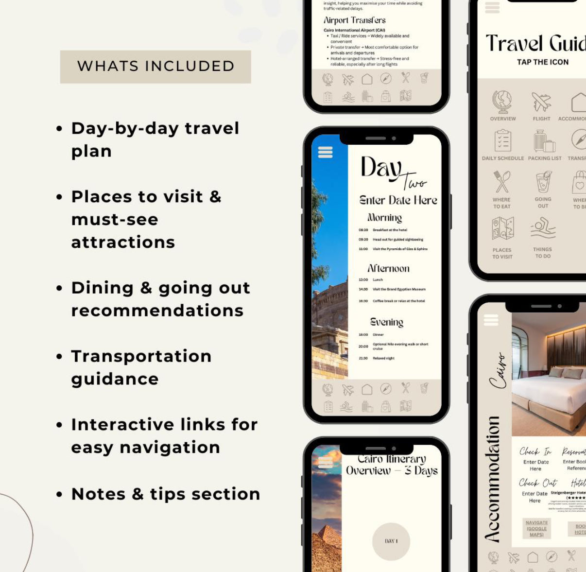 3 Day Cairo Digital Travel Itinerary
