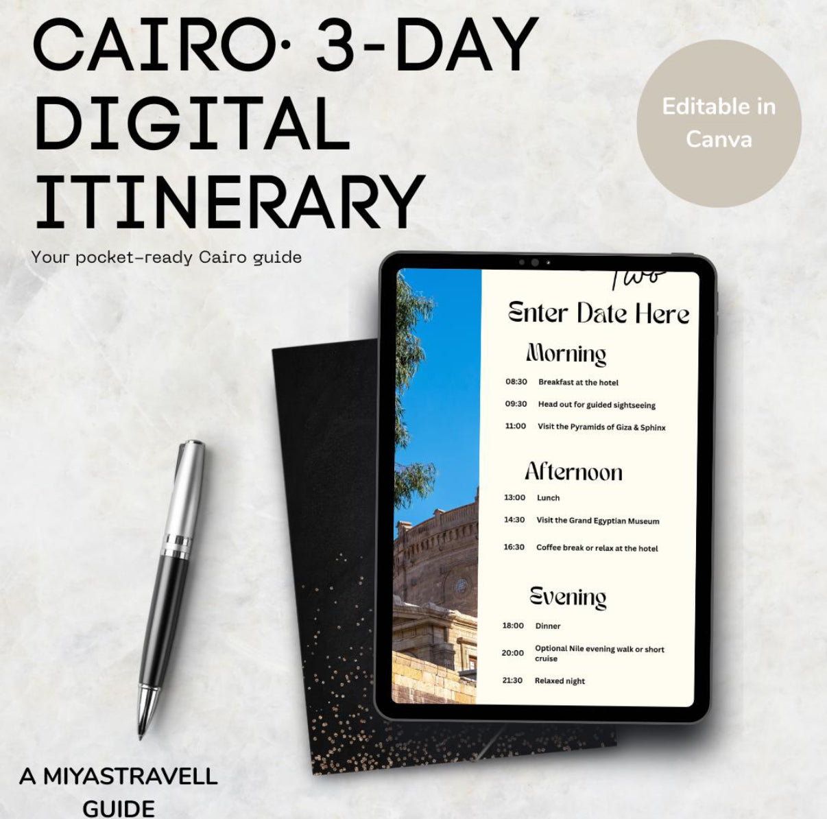 3 Day Cairo Digital Travel Itinerary