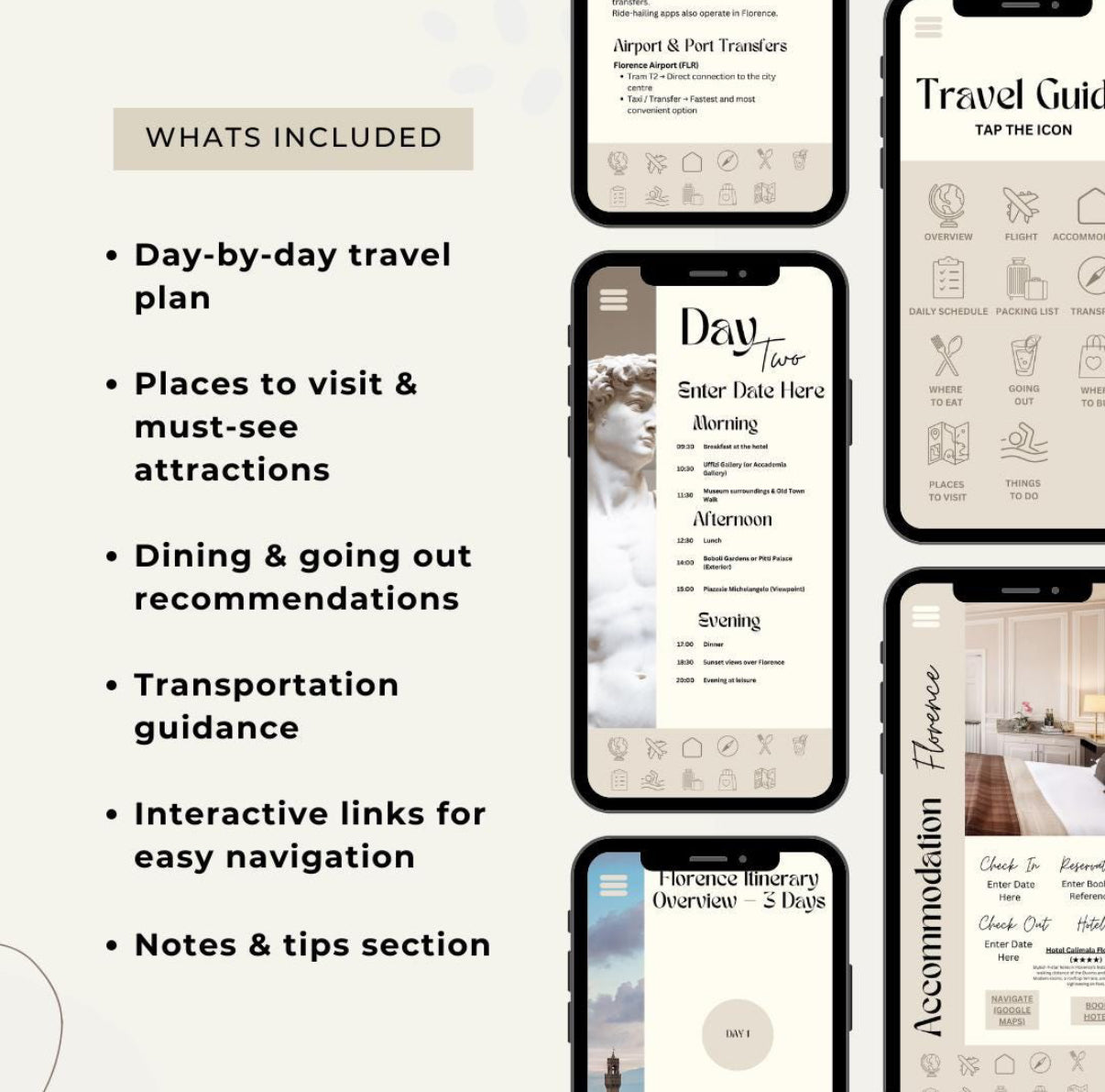 3 Day Florence Digital Travel Itinerary