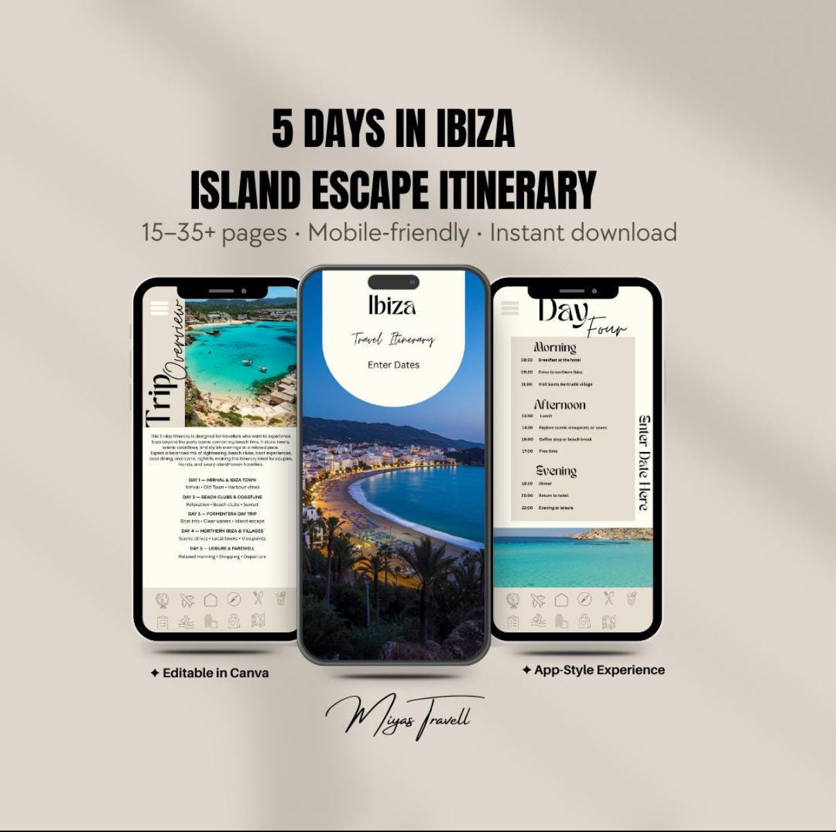 5 Day Ibiza Digital Travel Itinerary