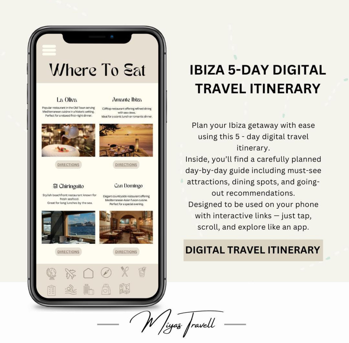 5 Day Ibiza Digital Travel Itinerary
