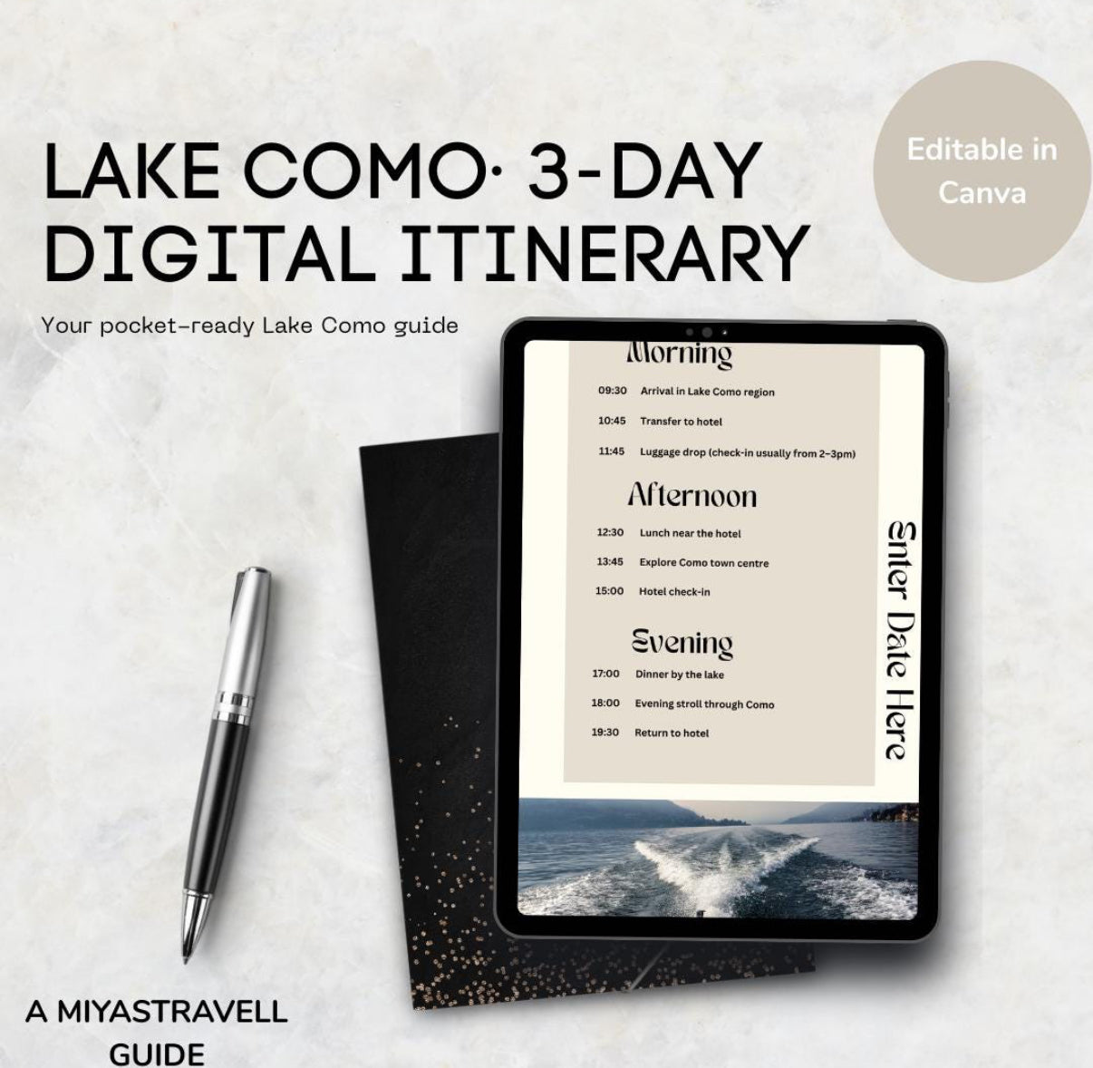 3 Day Lake Como Digital Travel Itinerary