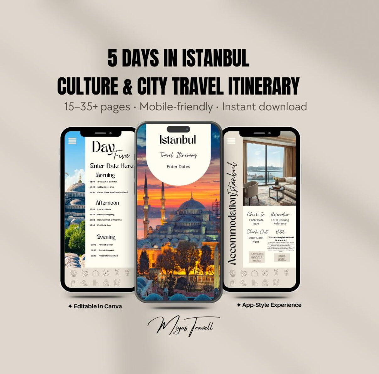 5 Day Istanbul Digital Travel Itinerary