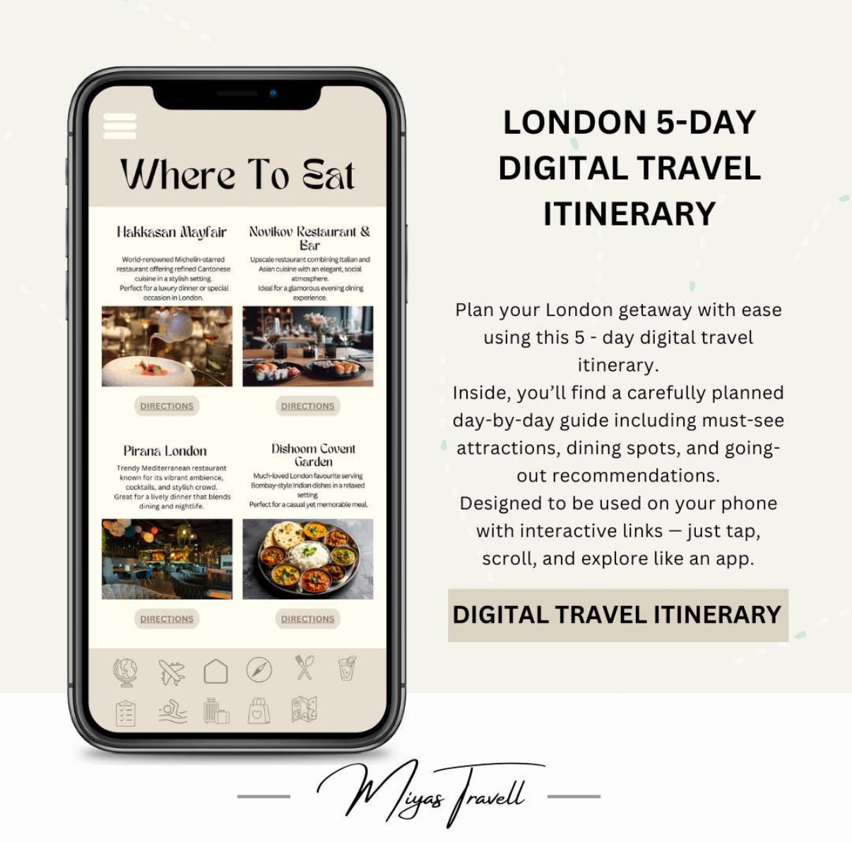 5 Day London Digital Travel Itinerary