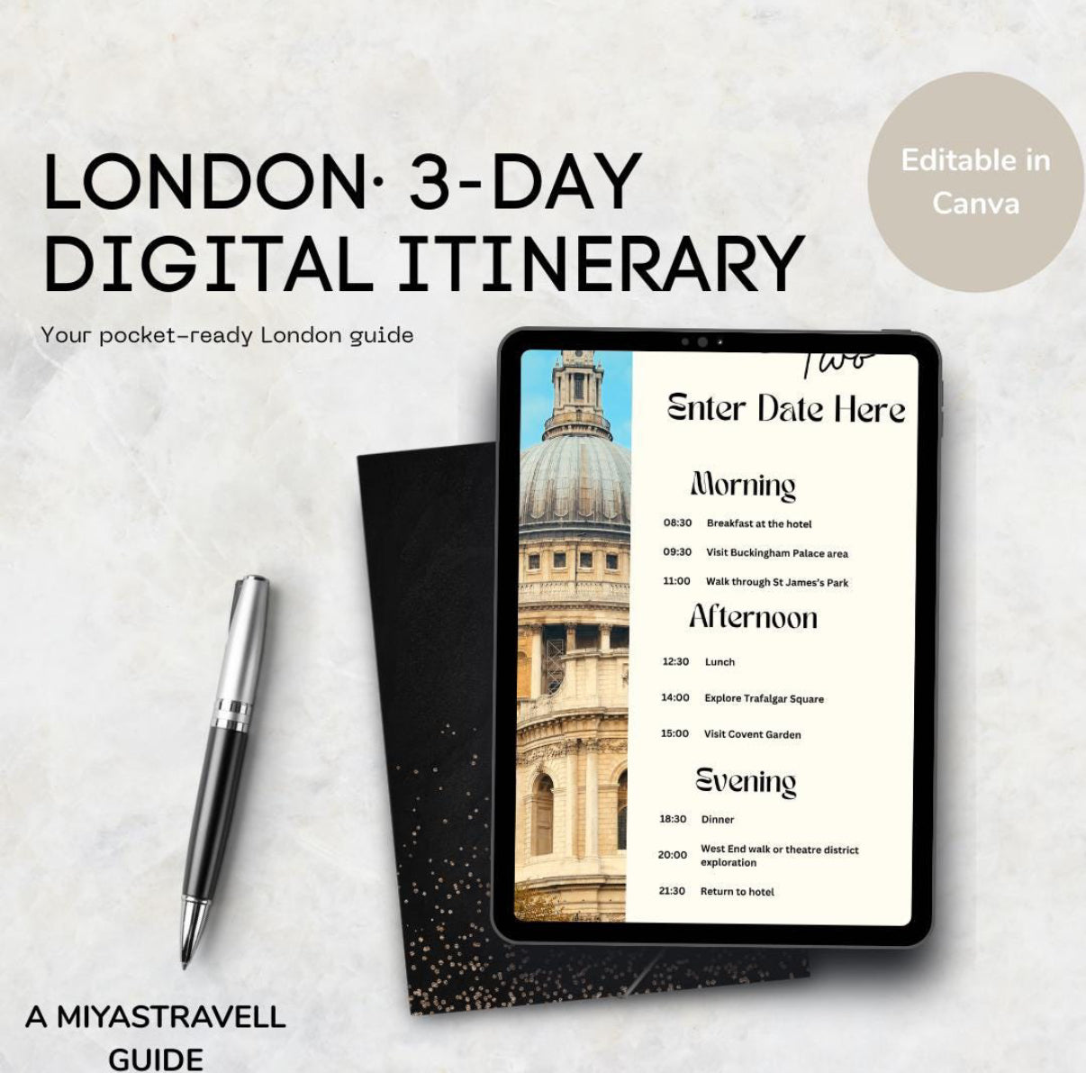 5 Day London Digital Travel Itinerary