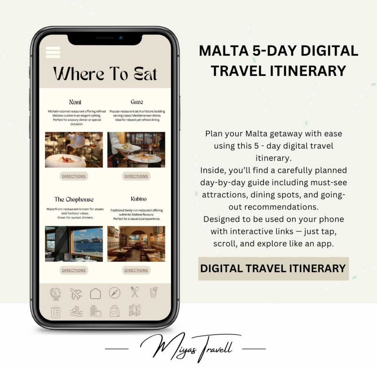 5 Day Malta Digital Travel Itinerary