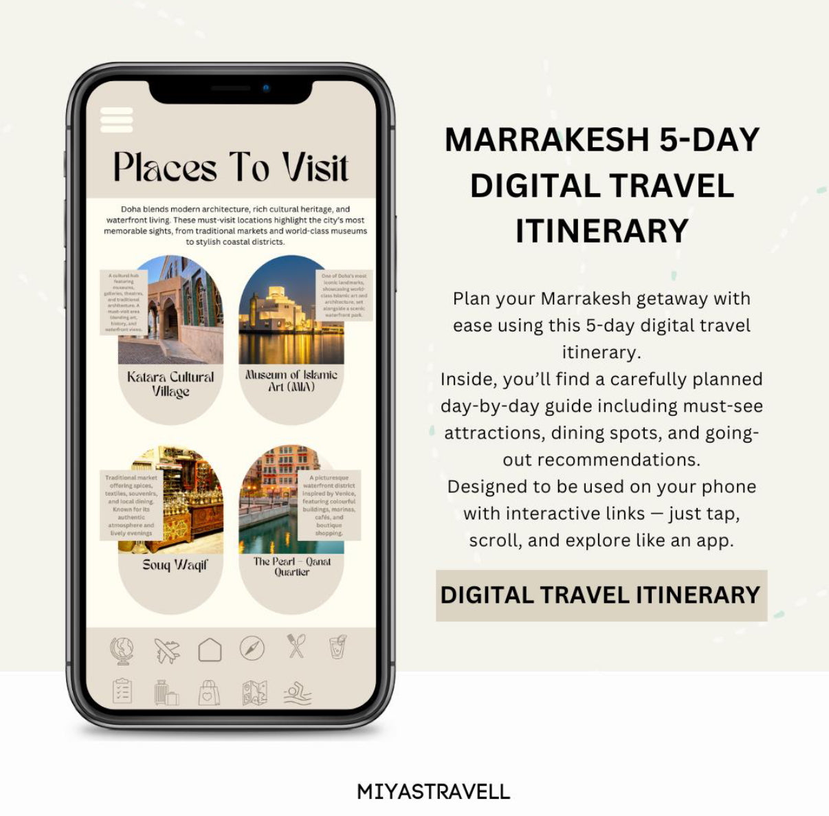5 Day Marrakesh Digital Travel Itinerary