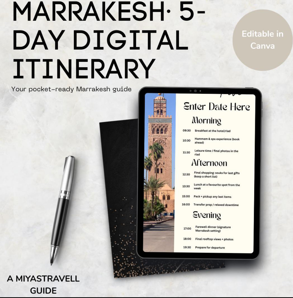 5 Day Marrakesh Digital Travel Itinerary