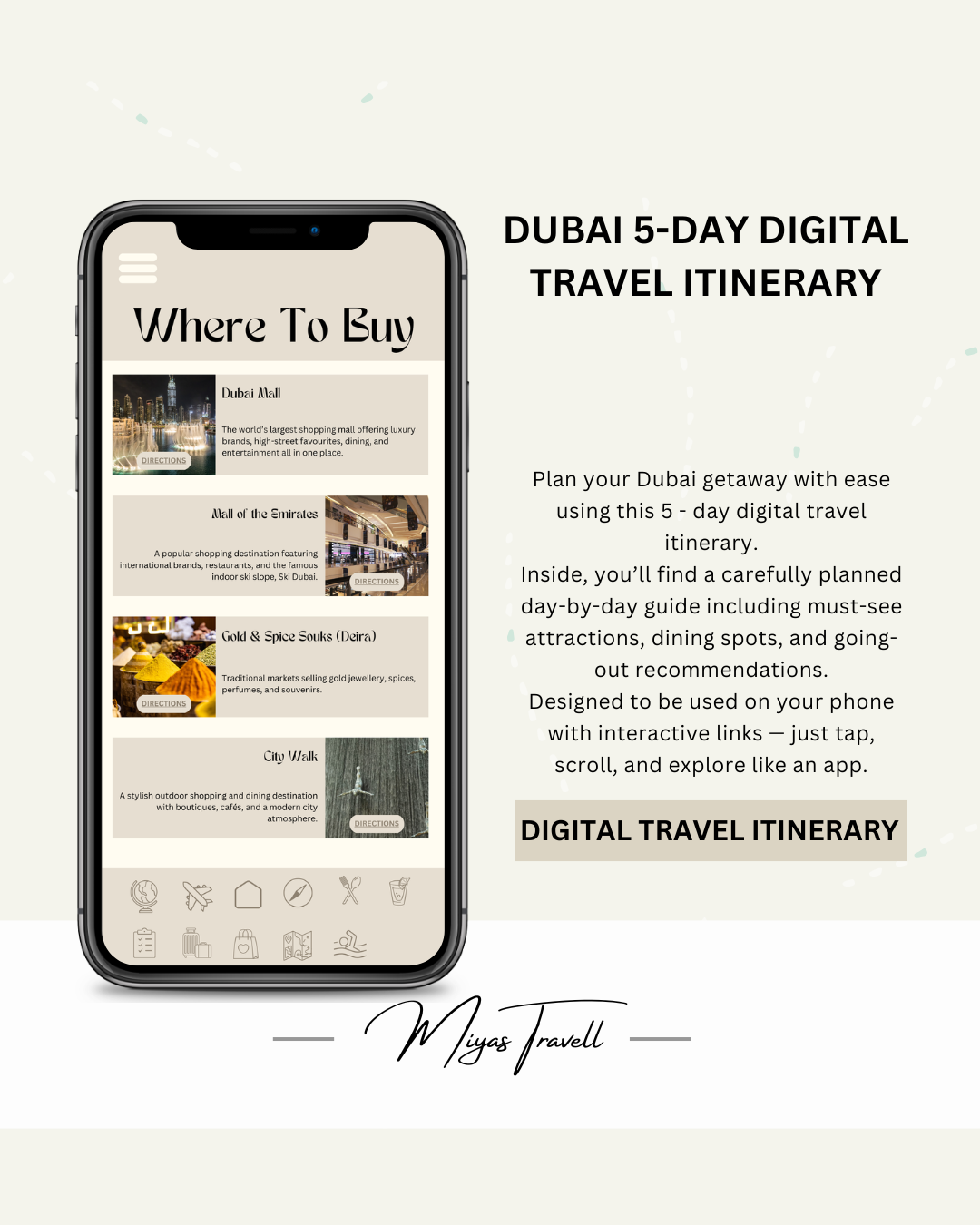5 Day Dubai Digital Travel Itinerary