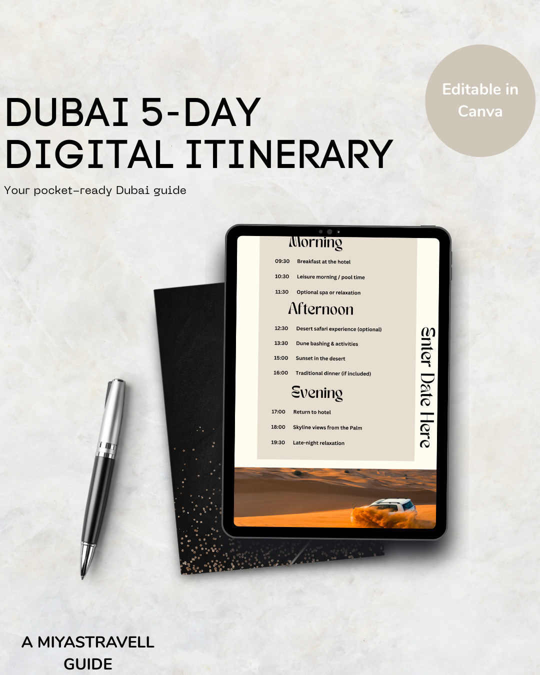 5 Day Dubai Digital Travel Itinerary