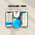 5 Day Zakynthos (Zante) Digital Travel Itinerary